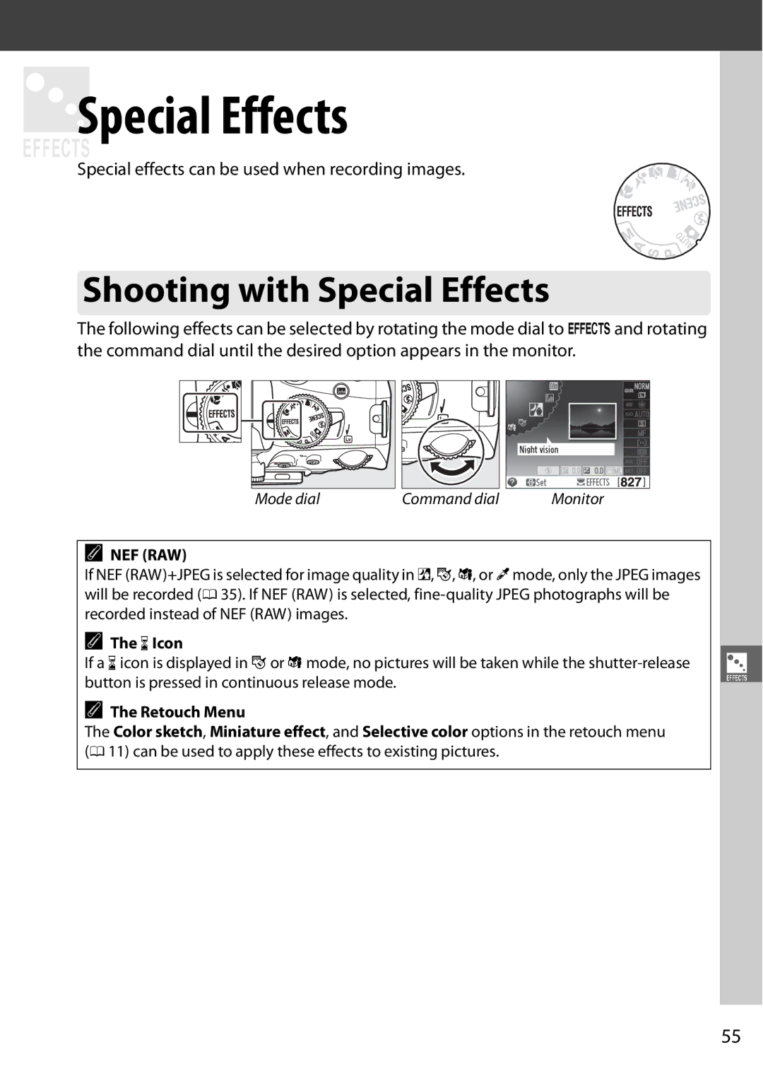 Nikon 25478, D5100 1855mm Kit Shooting with Special Effects, Special effects can be used when recording images, Icon 