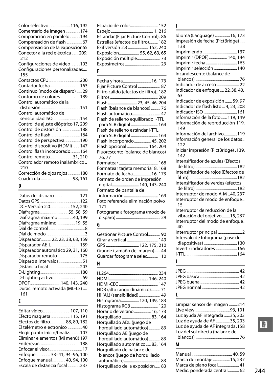 Nikon D5200 manual 244, 122 