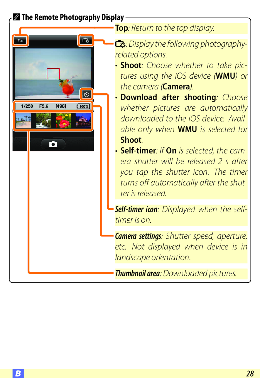 Nikon COOLPIX:PS20, D600, SS200, S6500, S9500, S6600, P330, AW110 user manual Self-timer icon Displayed when the self- timer is on 