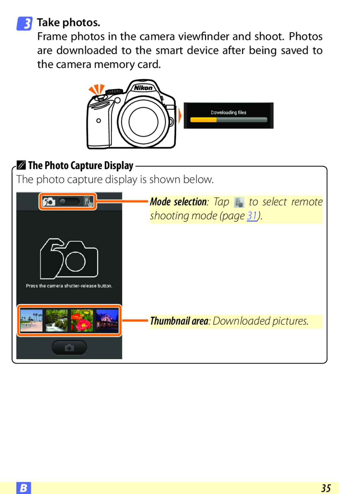 Nikon D600 user manual Take photos, A The Photo Capture Display, The photo capture display is shown below 