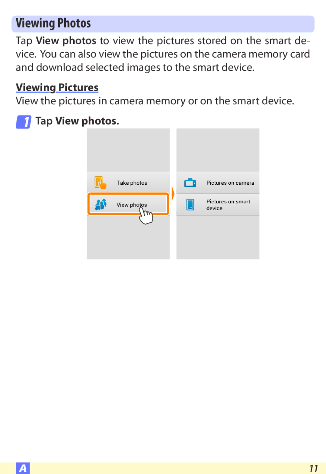 Nikon D600 user manual Viewing Photos, Viewing Pictures, Tap View photos 