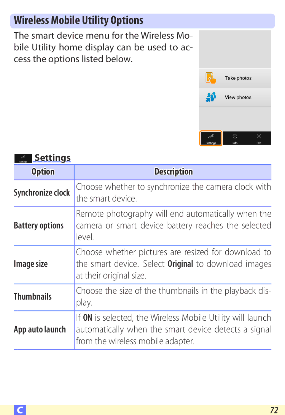 Nikon D600 user manual Wireless Mobile Utility Options 