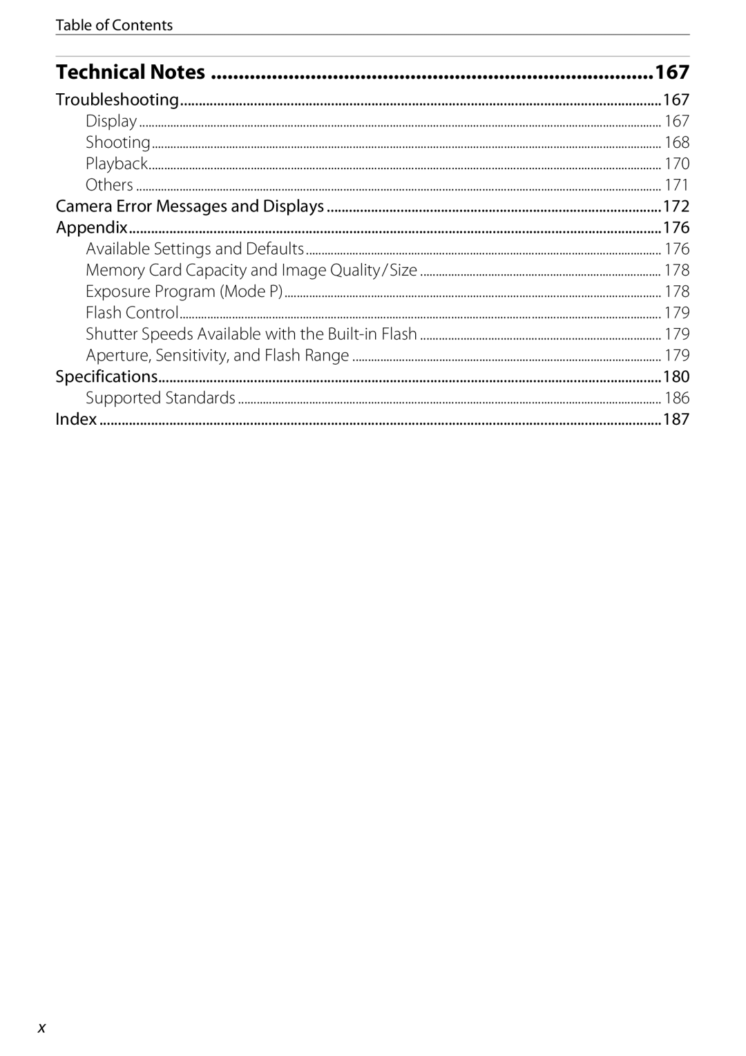 Nikon D60OUTFIT, D60BODY, 25438 user manual Technical Notes 167 