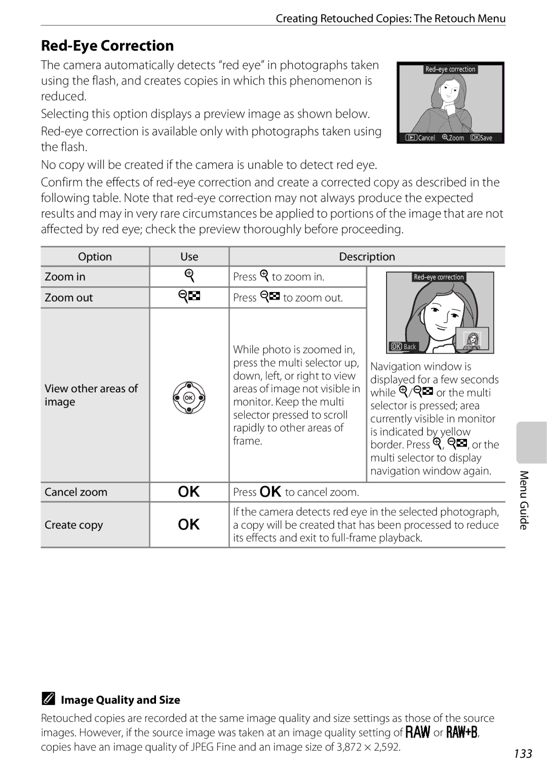 Nikon D60BODY, D60OUTFIT, 25438 user manual Red-Eye Correction, 133 