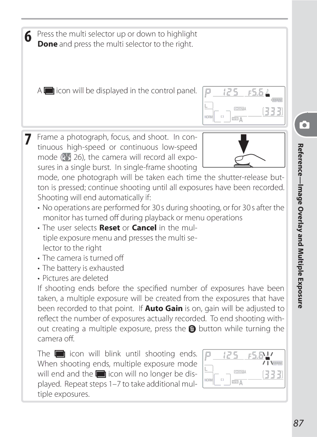 Nikon D200OUTFIT, D70-series, D200BODY, D200KIT, 17002 manual Icon will be displayed in the control panel 