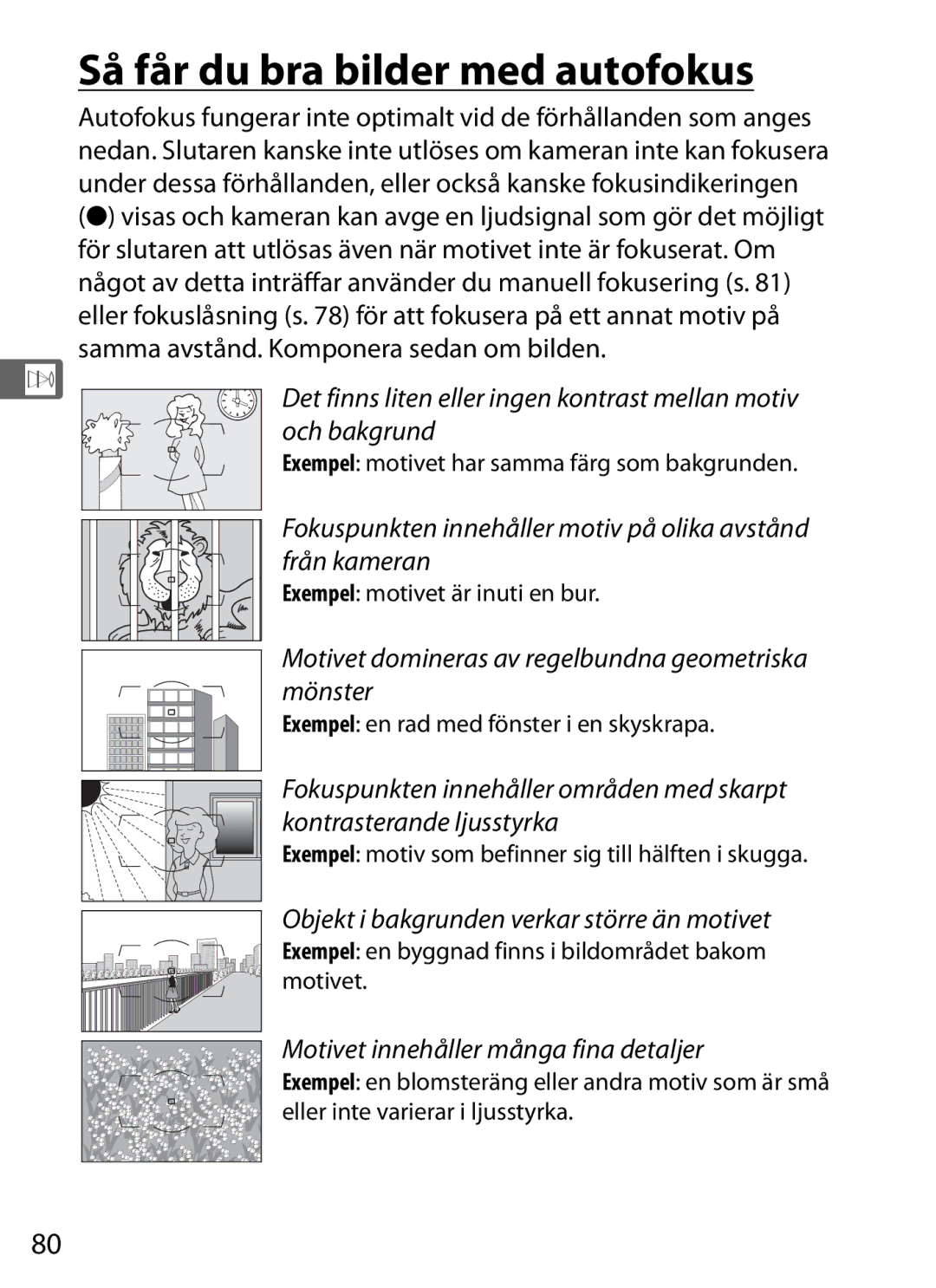 Nikon D700 manual Så får du bra bilder med autofokus 