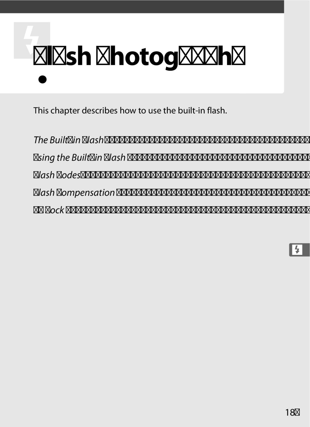 Nikon D700 manual Using the Built-in Flash, 183 