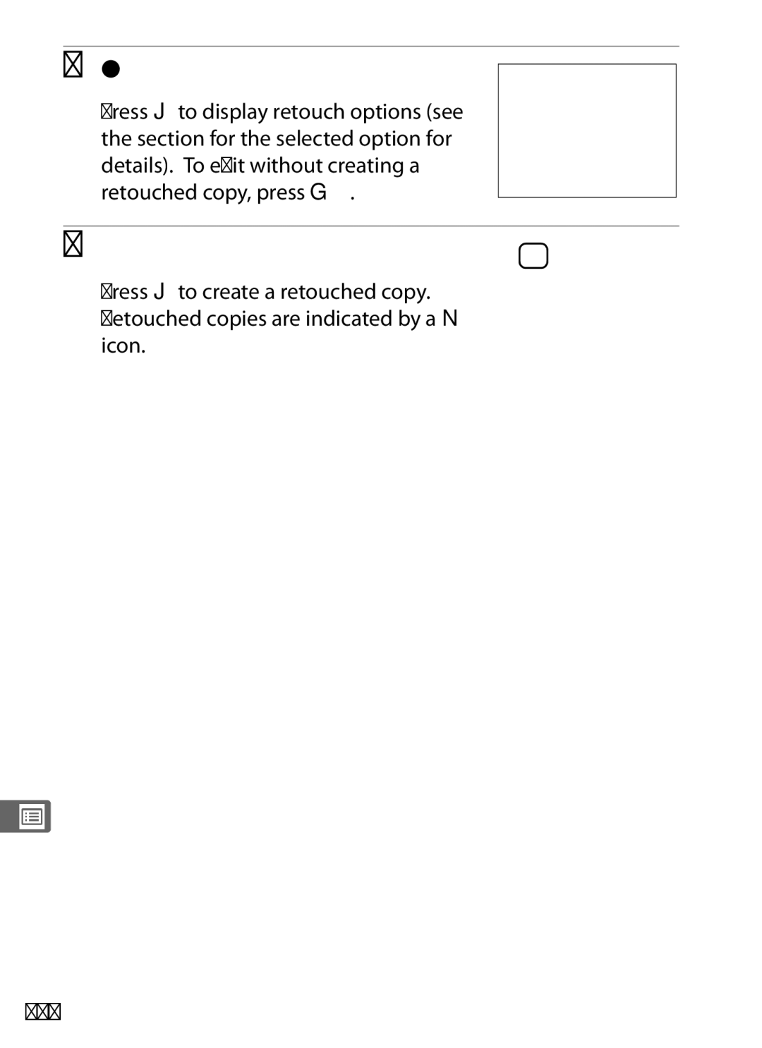 Nikon D700 manual Display retouch options, 352 