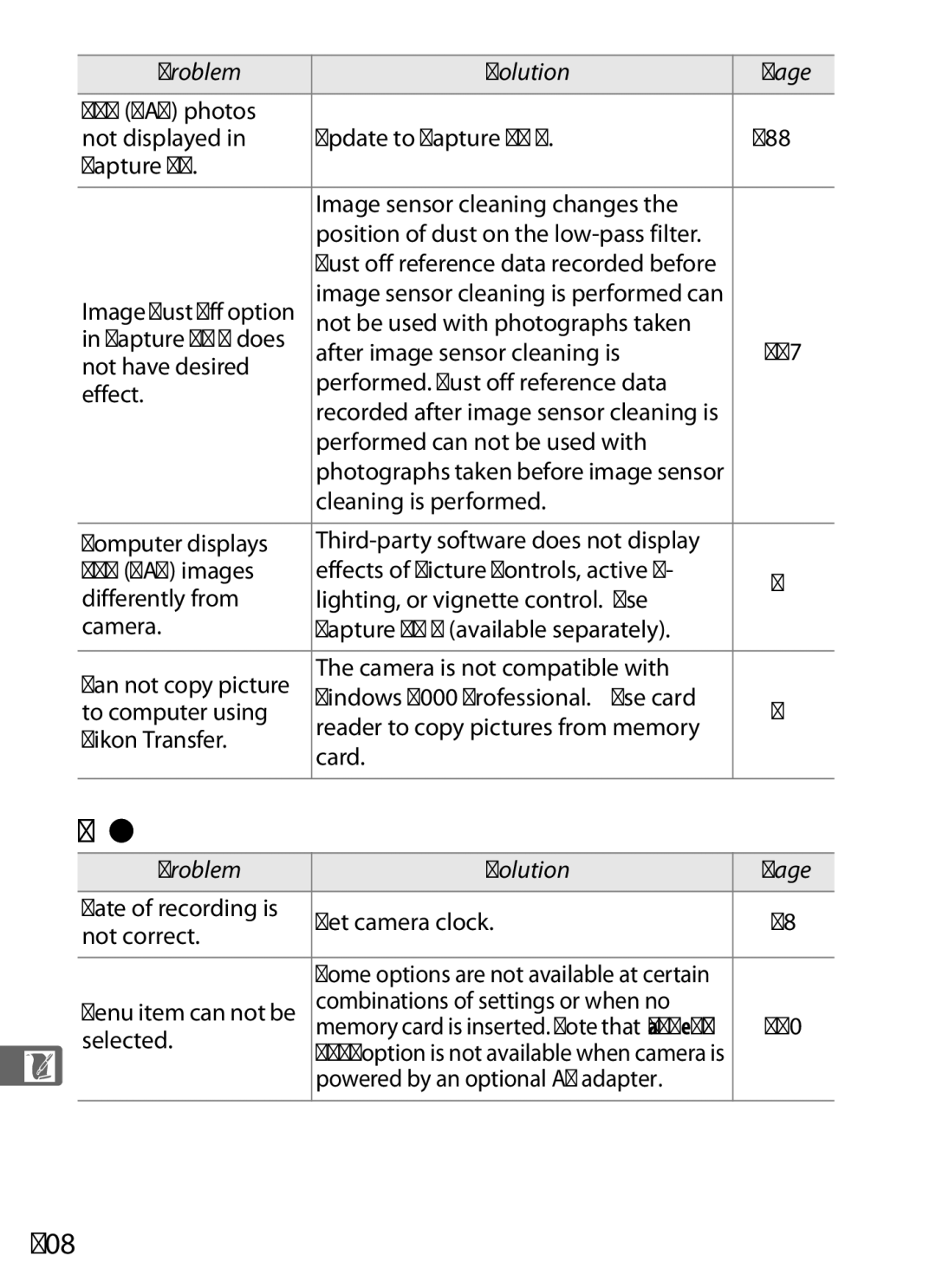 Nikon D700 manual Miscellaneous, 408 