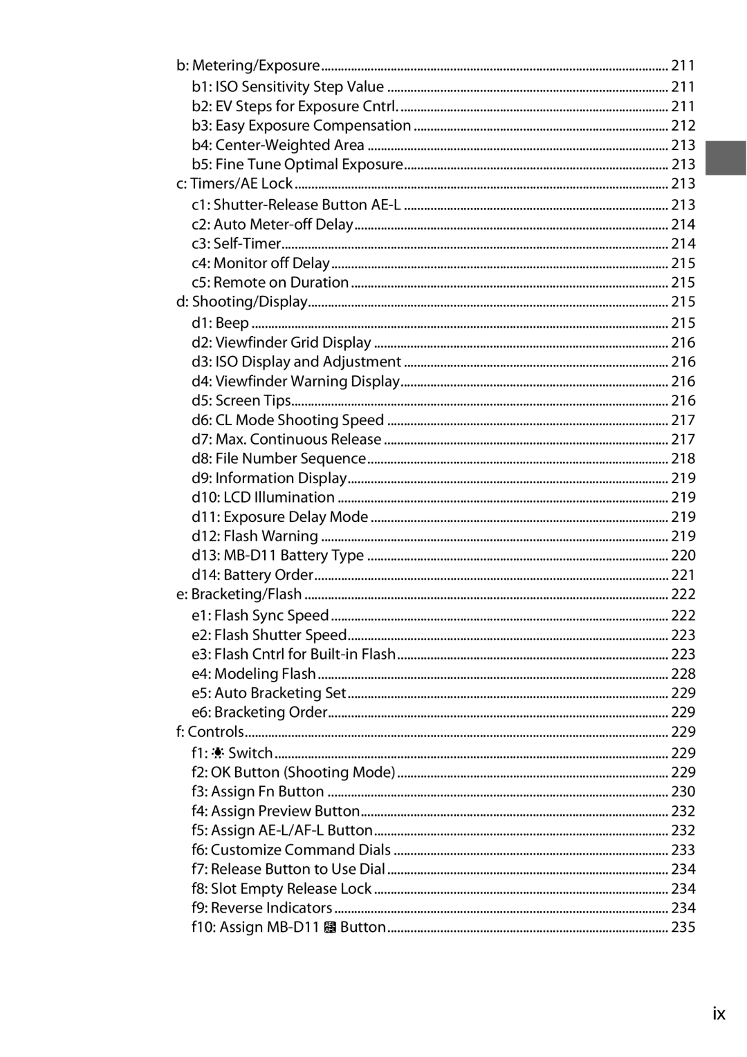 Nikon D7000 18200mm Kit, D7000 (18105mm Kit), D7000 18105mm Kit, D7000 (18200mm Kit), 25474, 25468B user manual 211 