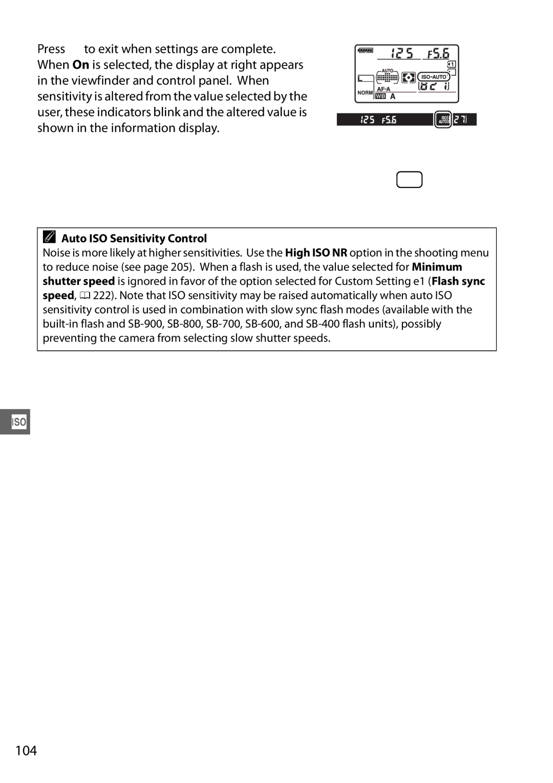 Nikon D7000 (18200mm Kit), D7000 18200mm Kit, D7000 (18105mm Kit), D7000 18105mm Kit, 25474 104, Auto ISO Sensitivity Control 