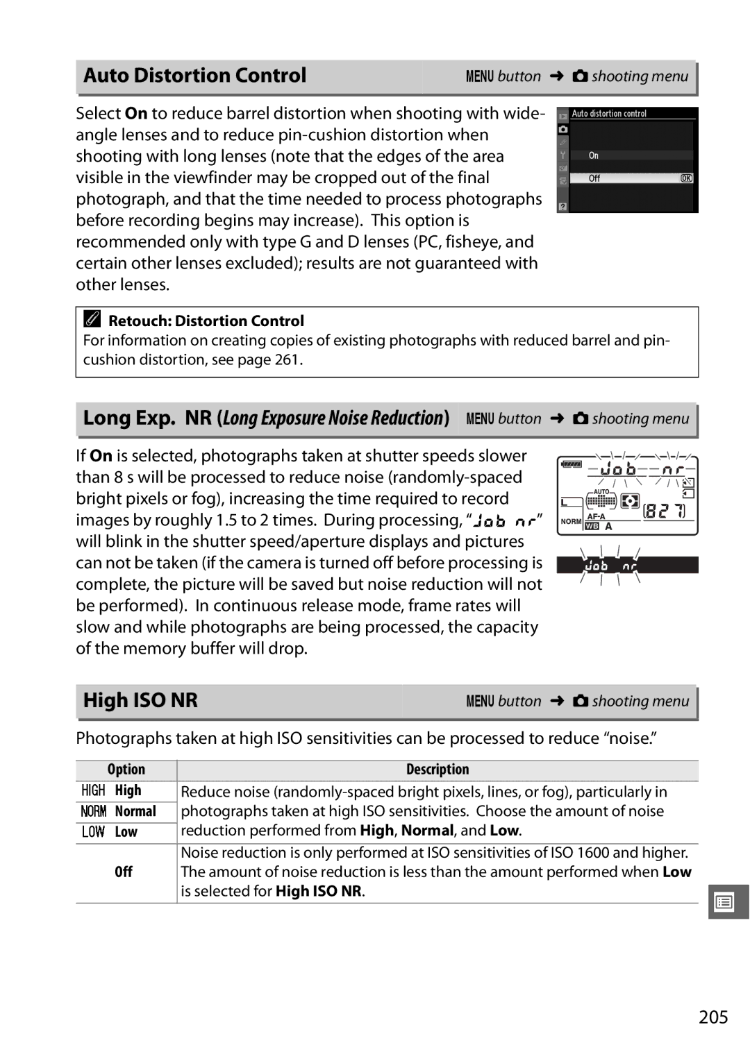 Nikon D7000 (18105mm Kit), D7000 18200mm Kit, 25474 Auto Distortion Control, High ISO NR, 205, Retouch Distortion Control 