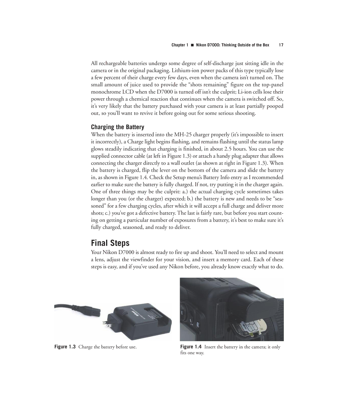 Nikon D7000 manual Final Steps, Charging the Battery 