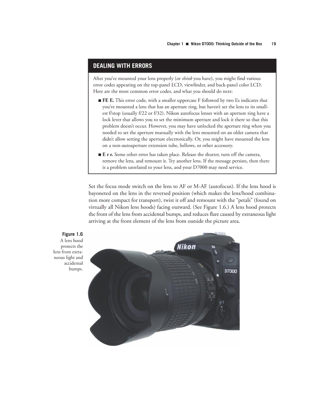 Nikon D7000 manual Dealing with Errors 