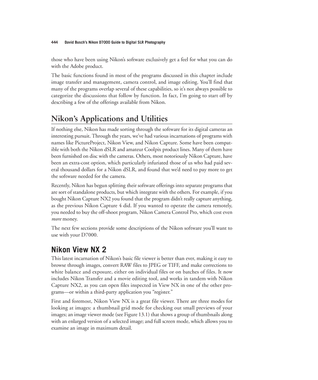 Nikon D7000 manual Nikon’s Applications and Utilities, Nikon View NX 