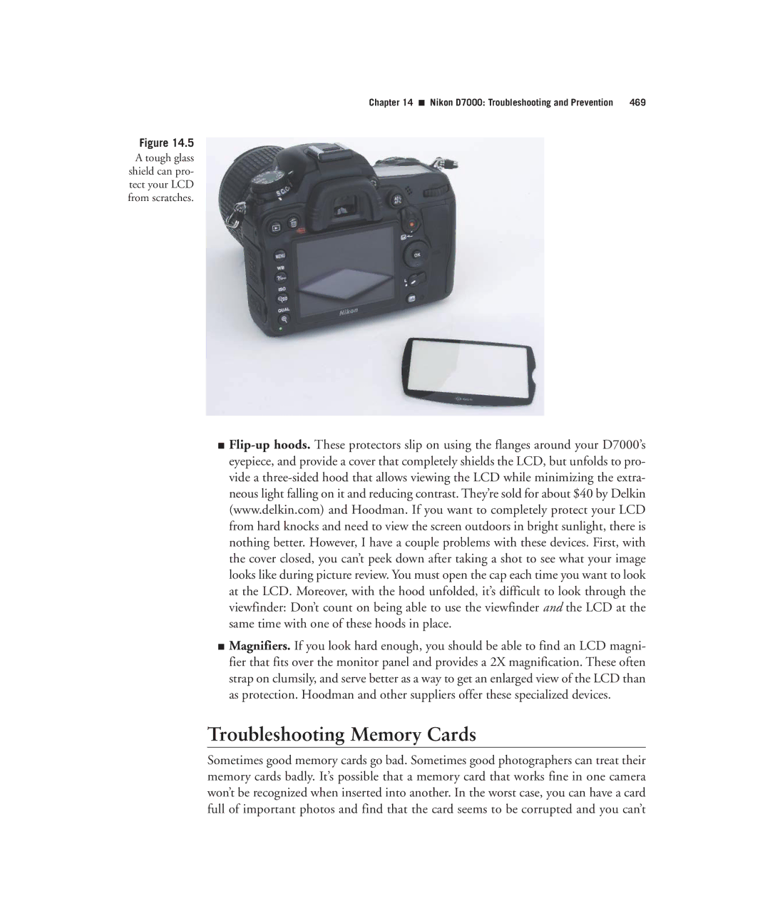 Nikon D7000 manual Troubleshooting Memory Cards 