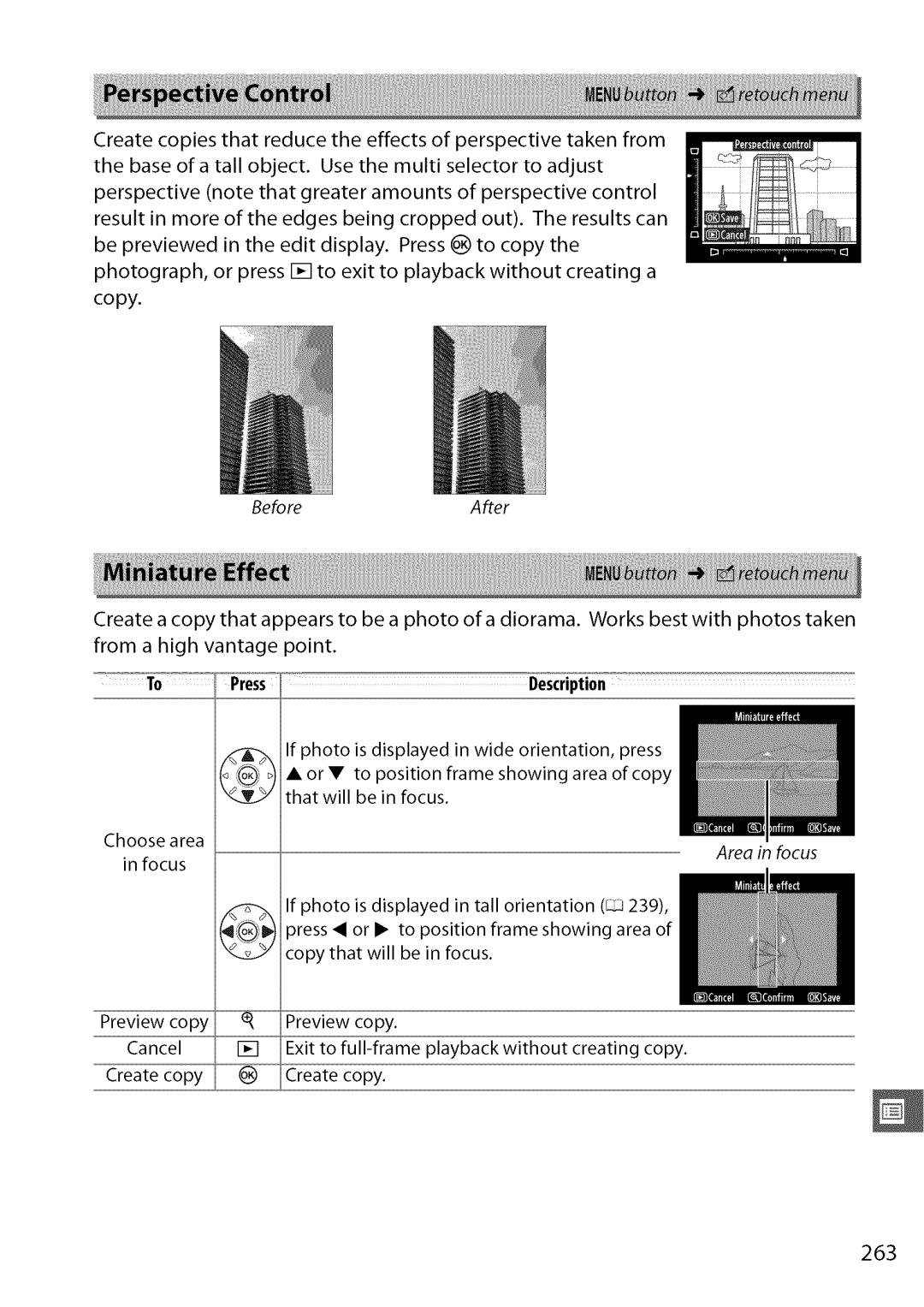 Nikon D7000 user manual 263, Preview copy Cancel Create copy 