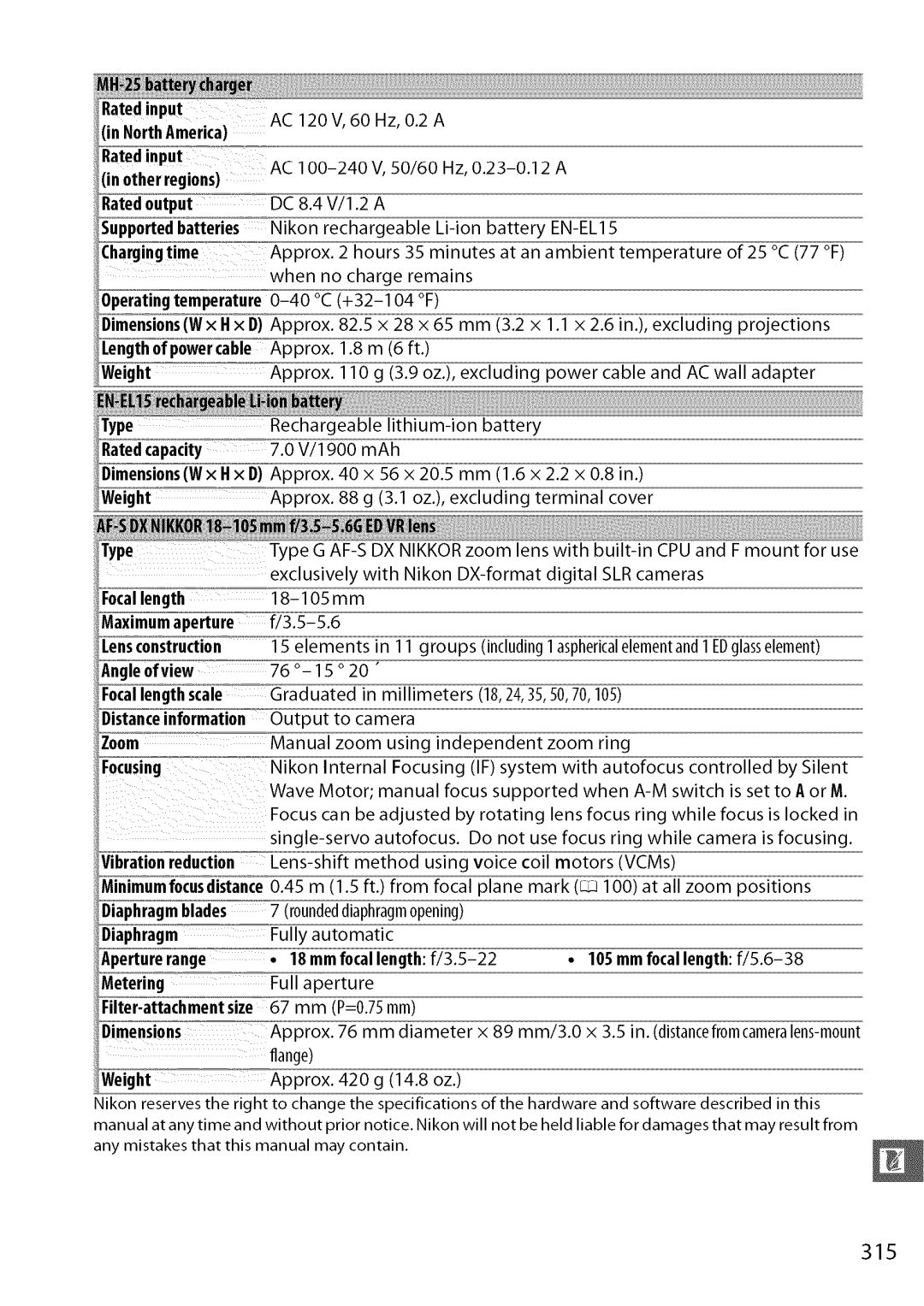 Nikon D7000 user manual MiO,imuOmo=us--doisiaOn, 315 