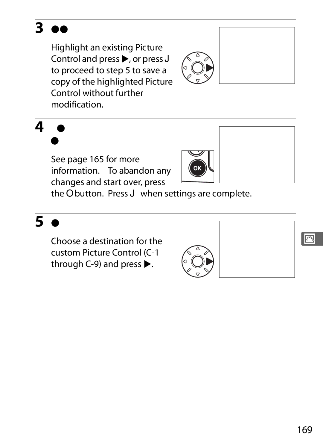 Nikon D7000KIT, D700OUTFIT, D700BODY, D7000BODY user manual Edit the selected Picture Control, 169 