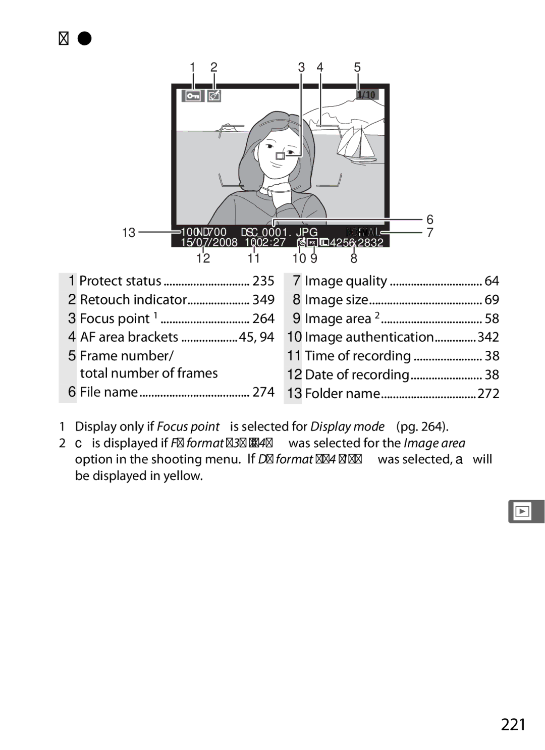 Nikon D7000KIT, D700OUTFIT, D700BODY, D7000BODY user manual File Information, 221 