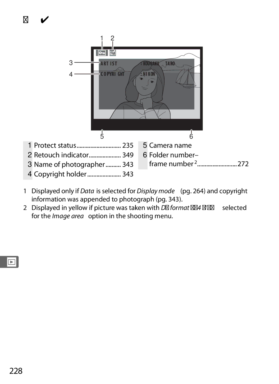 Nikon D7000BODY, D700OUTFIT, D700BODY, D7000KIT user manual Shooting Data Page 4, 228 