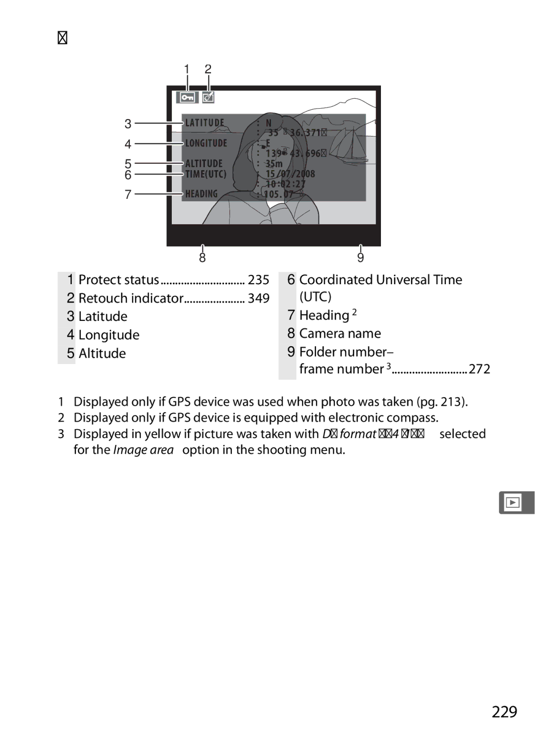 Nikon D7000KIT, D700OUTFIT, D700BODY, D7000BODY user manual GPS Data, 229 