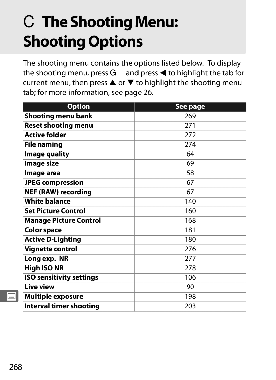 Nikon D7000BODY, D700OUTFIT, D700BODY, D7000KIT user manual 268 