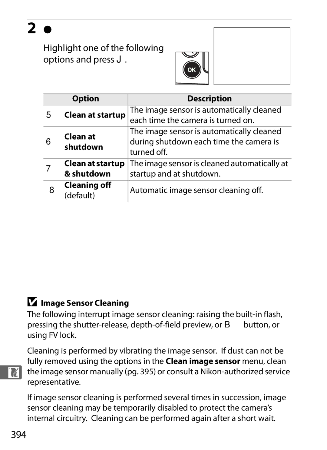 Nikon D700OUTFIT, D700BODY, D7000BODY, D7000KIT user manual Select an option, 394 