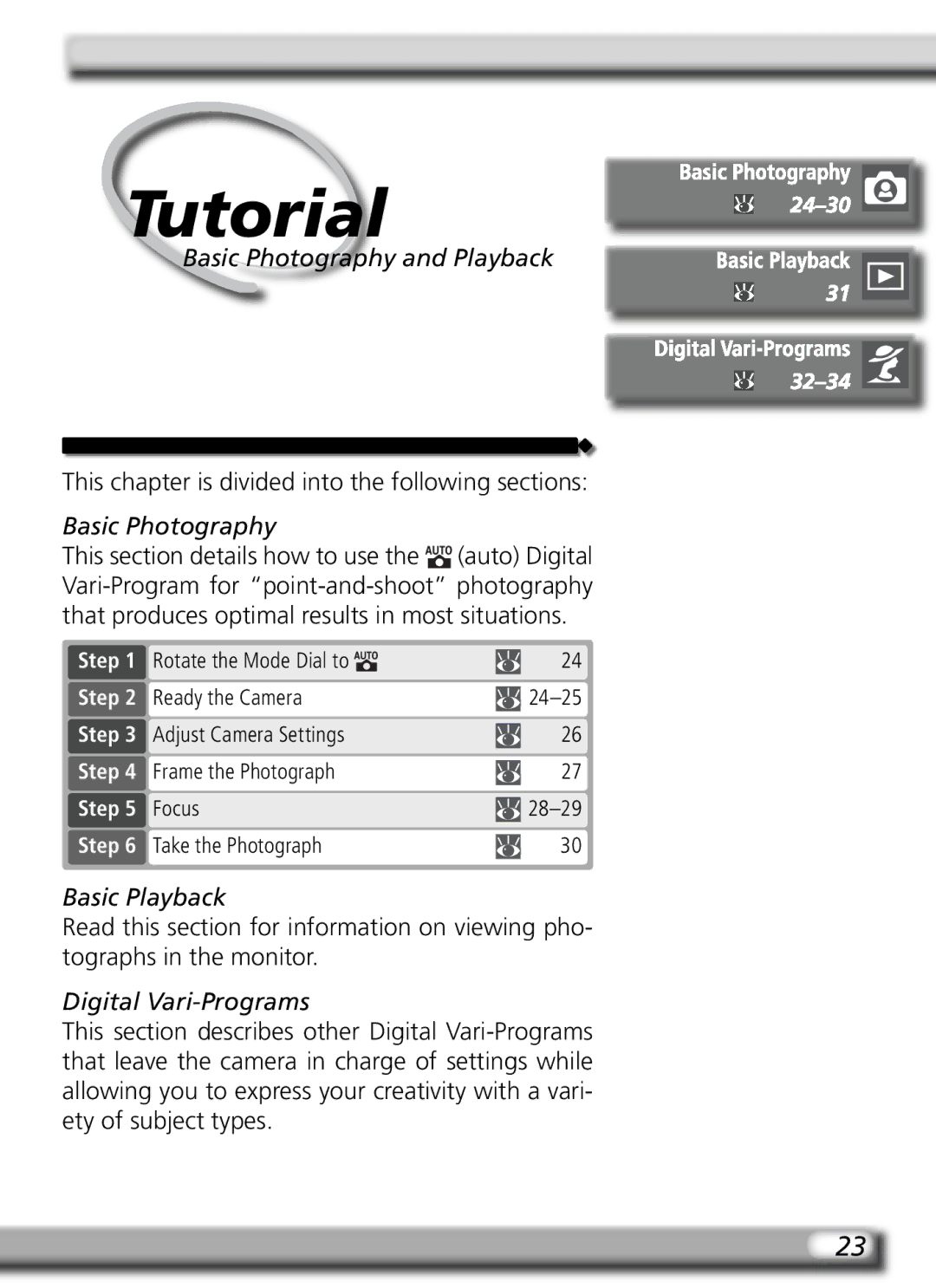 Nikon D70SBODY manual Basic Photography and Playback, Basic Playback, Step, Frame the Photograph 