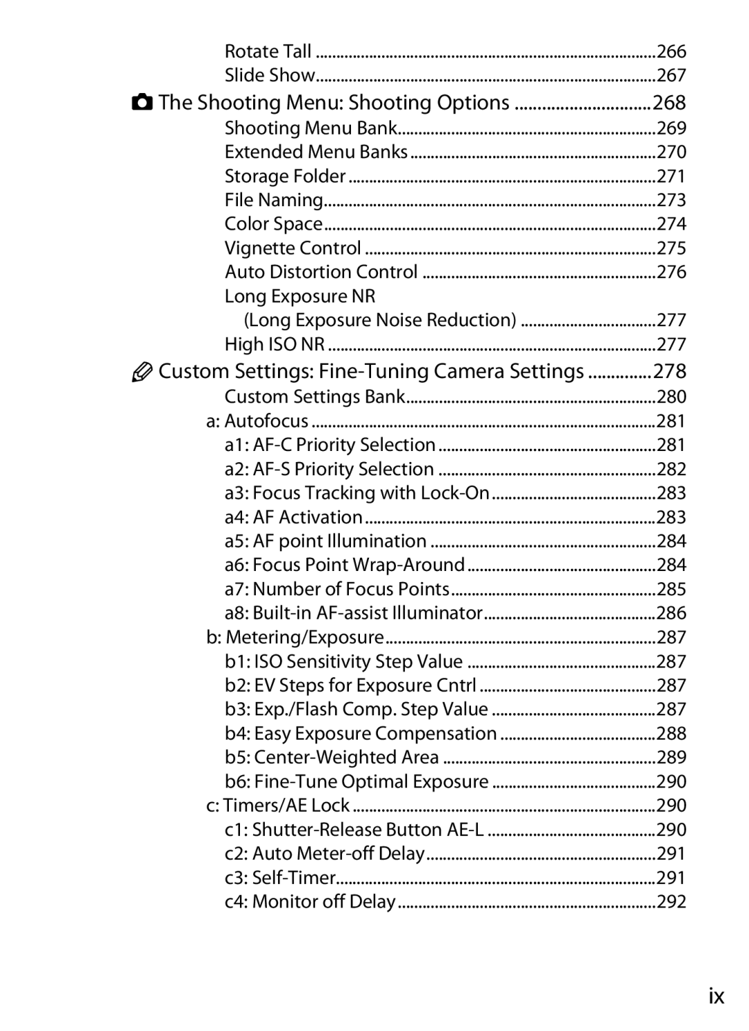 Nikon D800 E, D800EFXBODY, D800 (Body Only), D800BODY, 2164+25468 268, 278, Custom Settings Bank 280, 281, Timers/AE Lock 