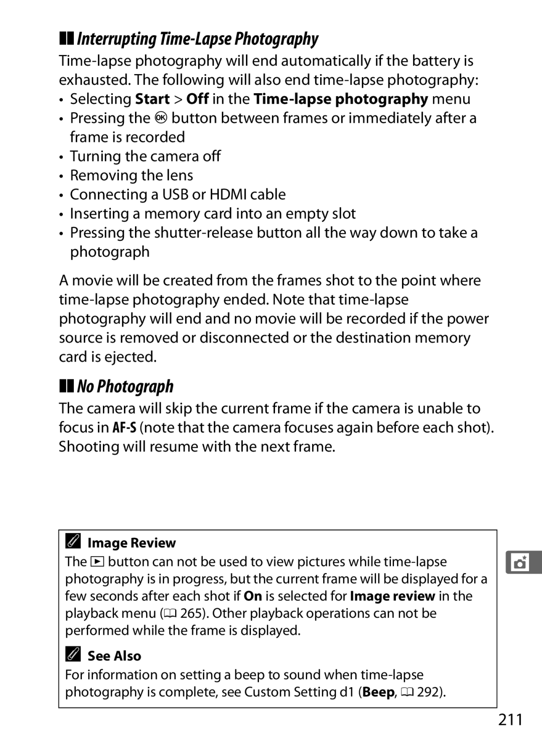 Nikon D800 (Body Only), D800EFXBODY, D800BODY, D800 E (Body Only), 2164+25468 Interrupting Time-Lapse Photography, 211 