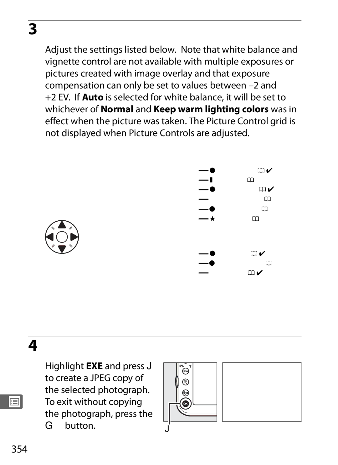 Nikon D800EFXBODY, D800 (Body Only), D800 E, D800BODY, 25480B Adjust NEF RAW processing settings, Copy the photograph, 354 