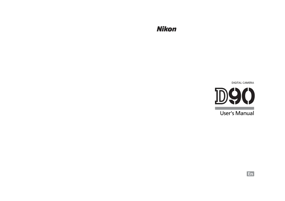 Nikon D90 user manual Digital Camera 