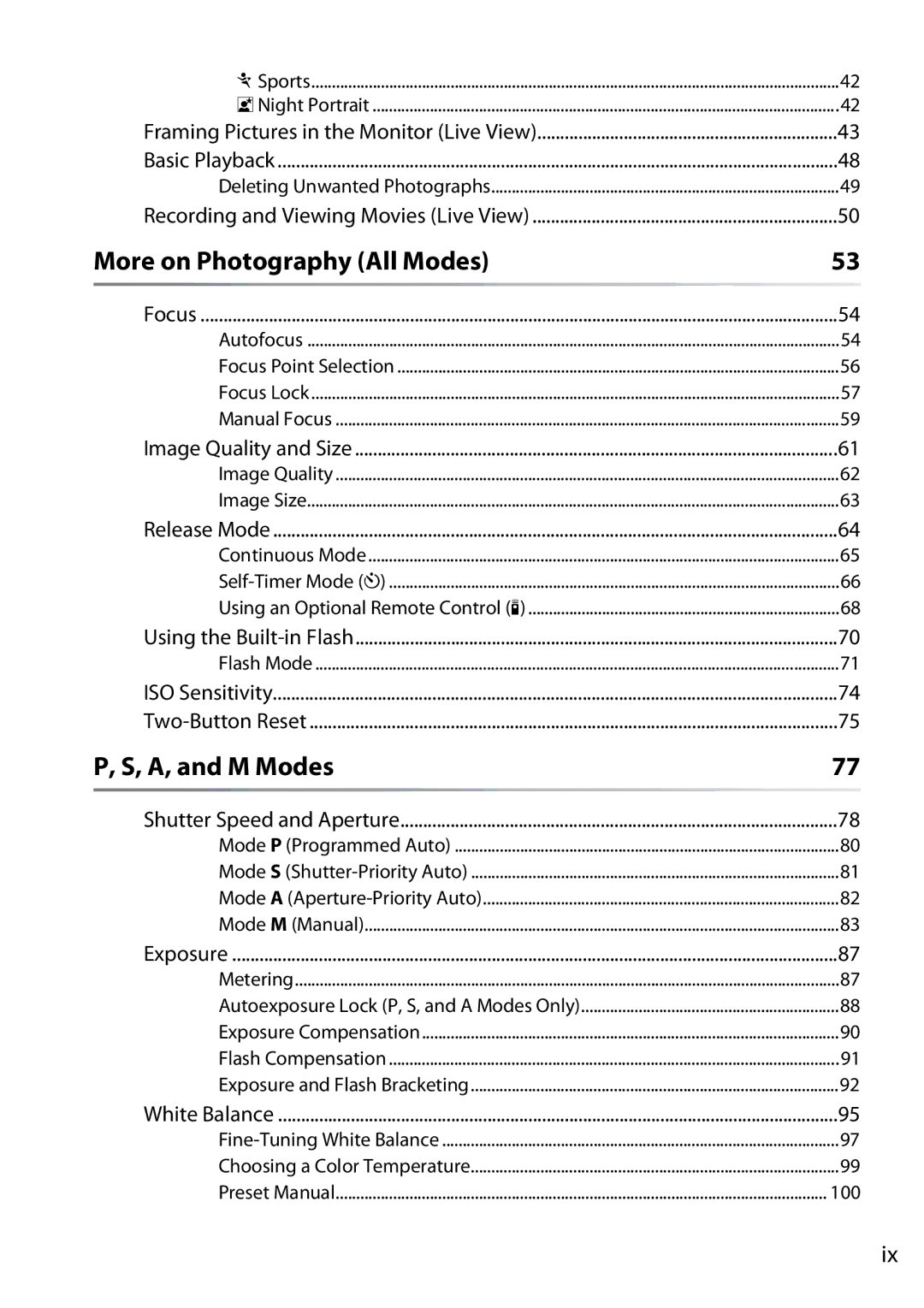 Nikon D90 user manual More on Photography All Modes, A, and M Modes, Focus Point Selection, Exposure and Flash Bracketing 