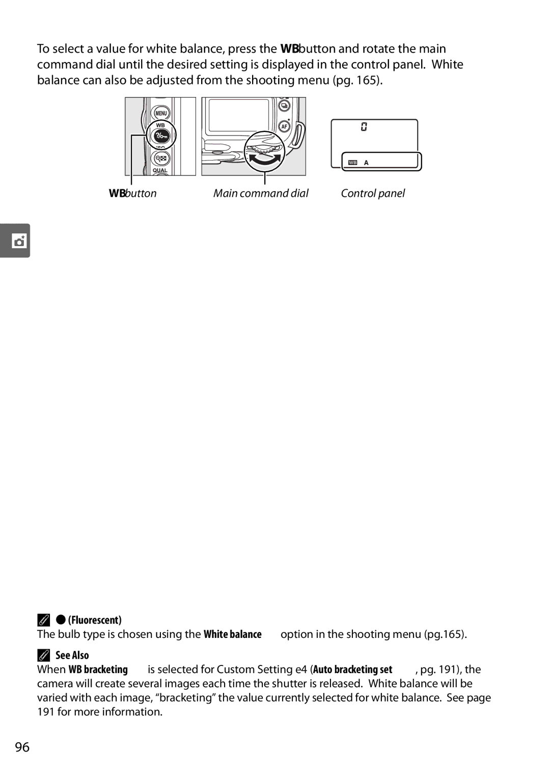 Nikon D90 user manual IFluorescent, See Also 