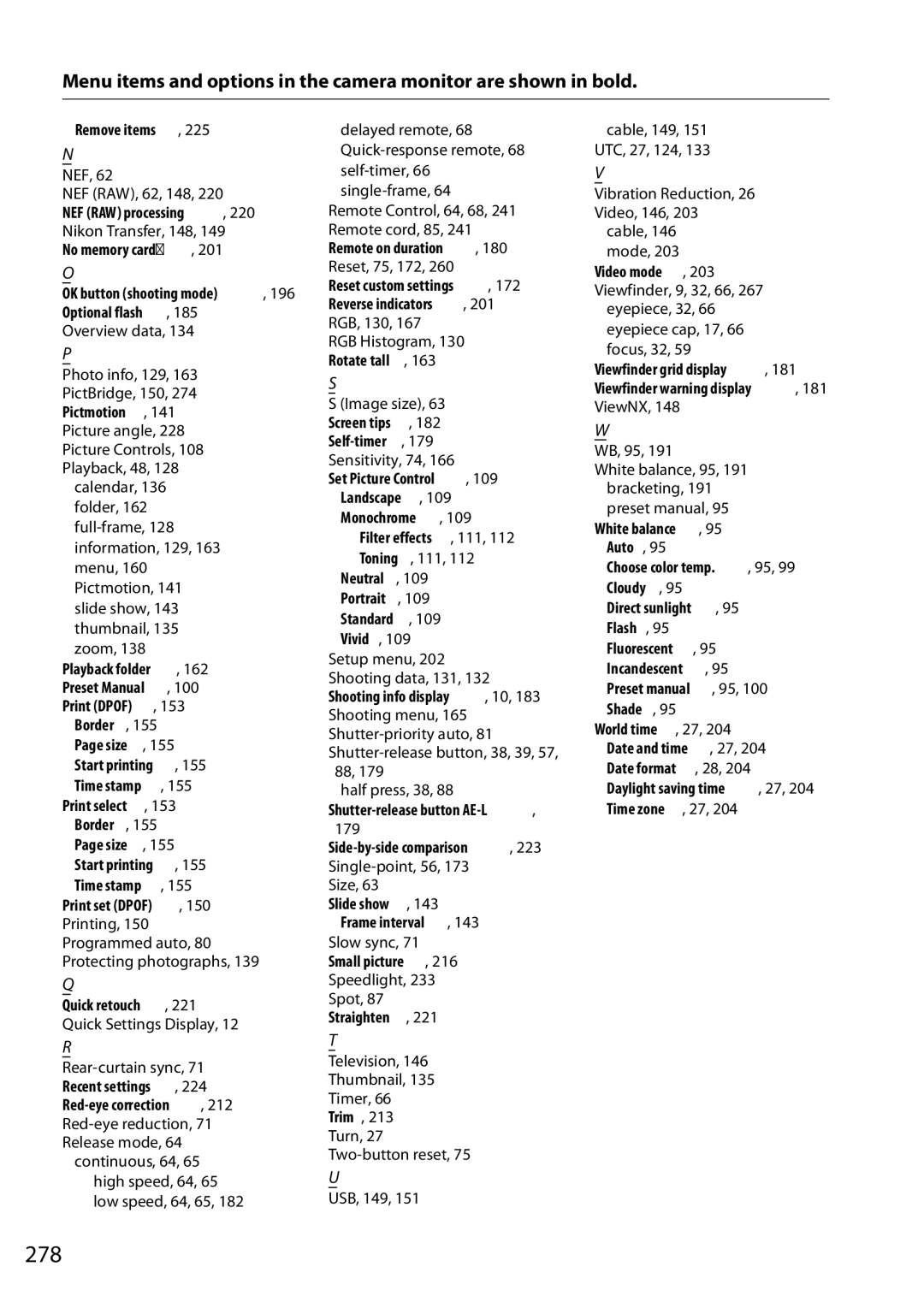 Nikon D90 user manual 278, OK button shooting mode, 196 Optional flash 