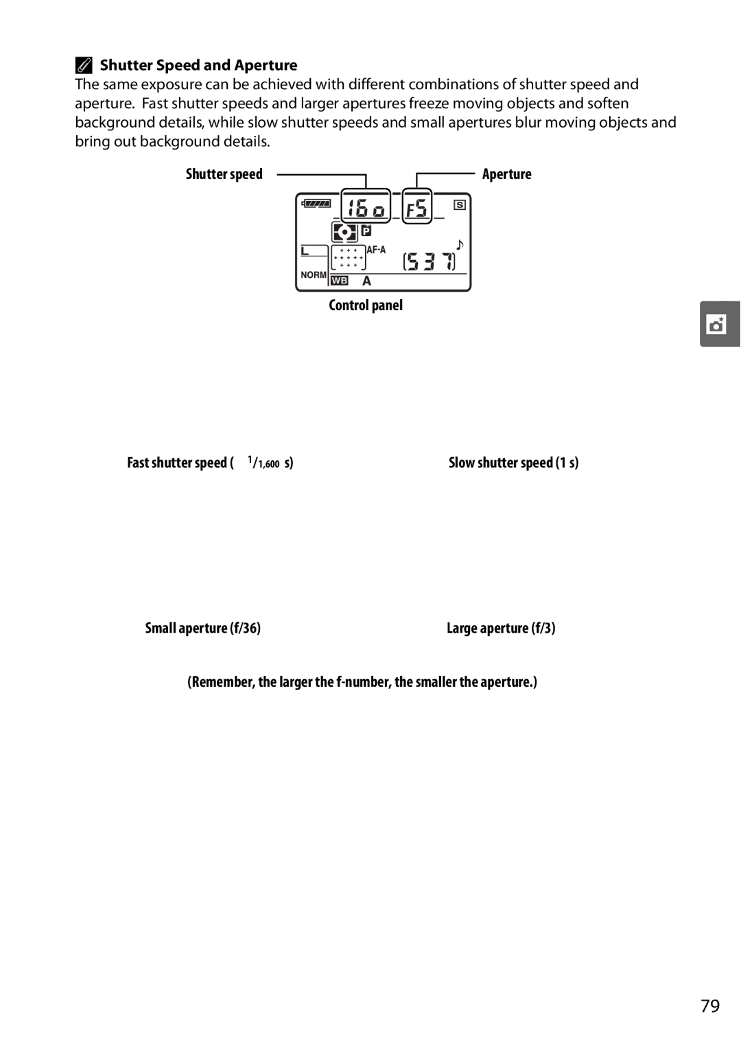 Nikon D90 user manual Small aperture f/36 