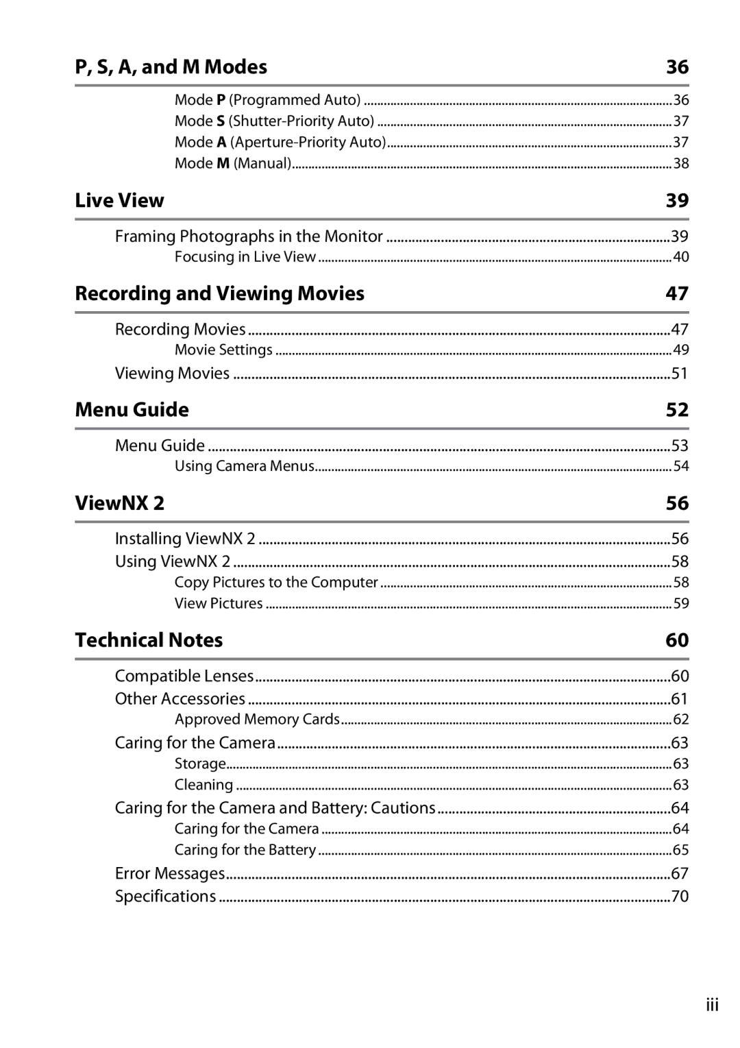 Nikon Digital Camera user manual Live View 