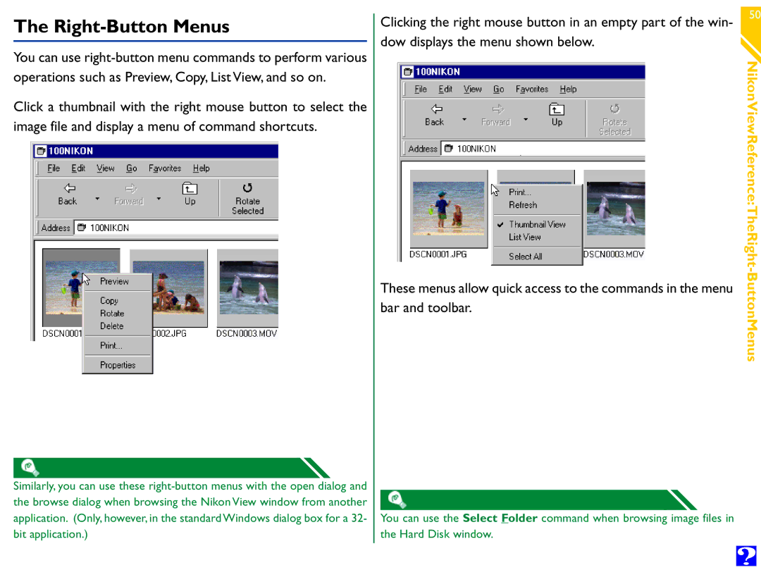 Nikon Digital Cameras manual Right-Button Menus 