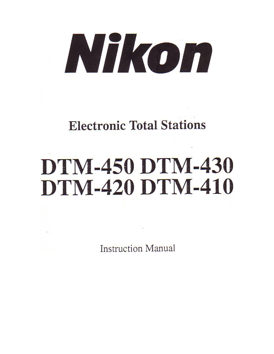 Nikon DTM-450 manual 