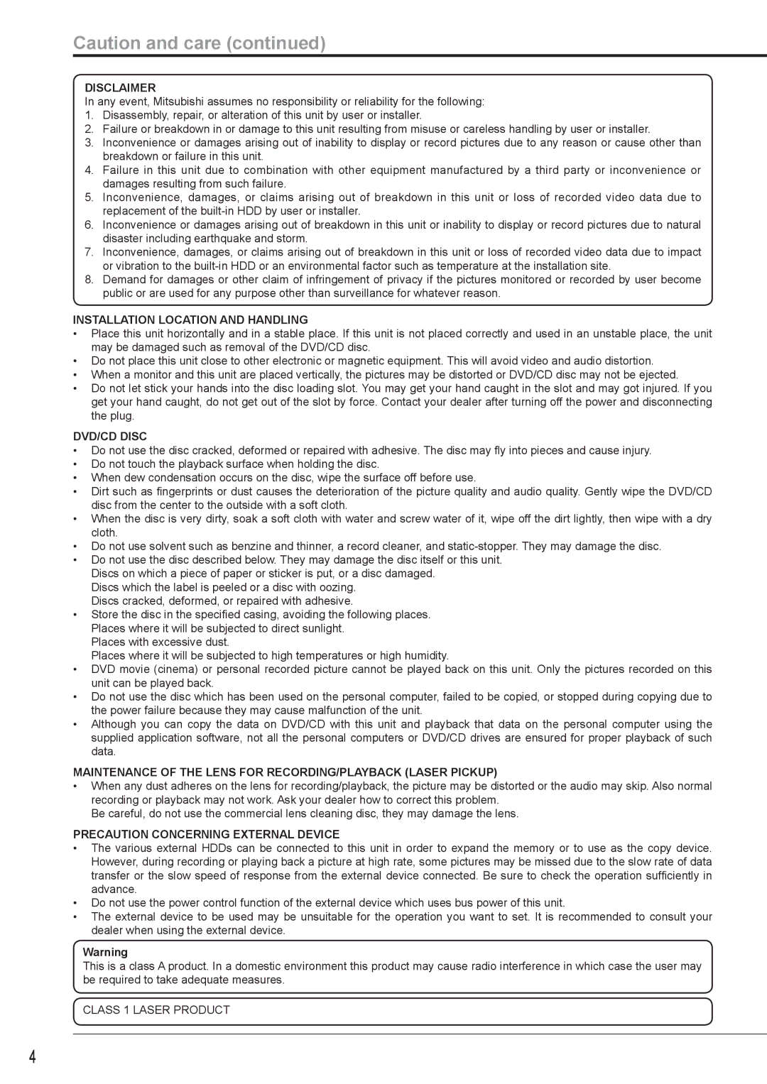 Nikon DX-TL4516E instruction manual Disclaimer 