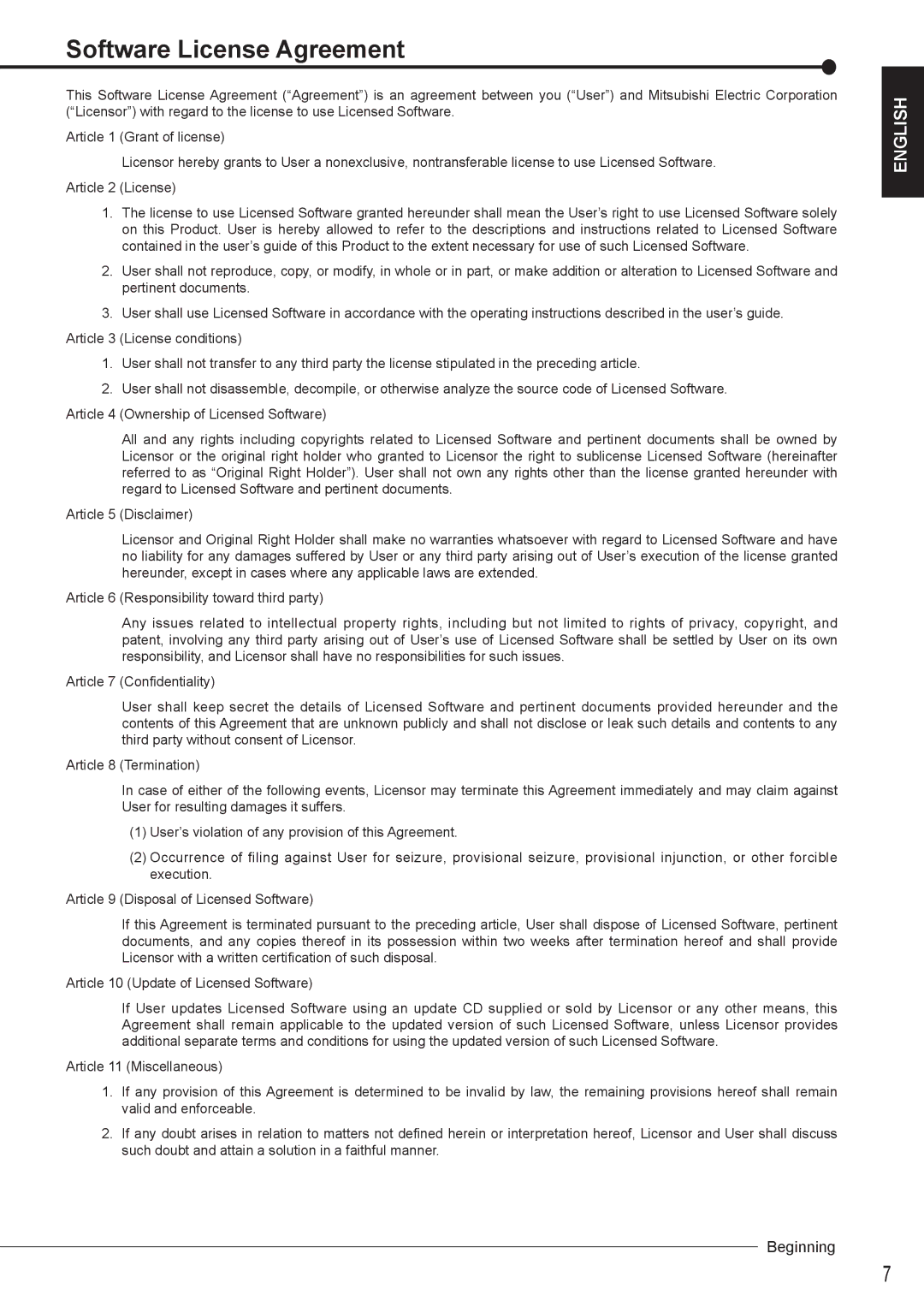 Nikon DX-TL4516E instruction manual Software License Agreement 