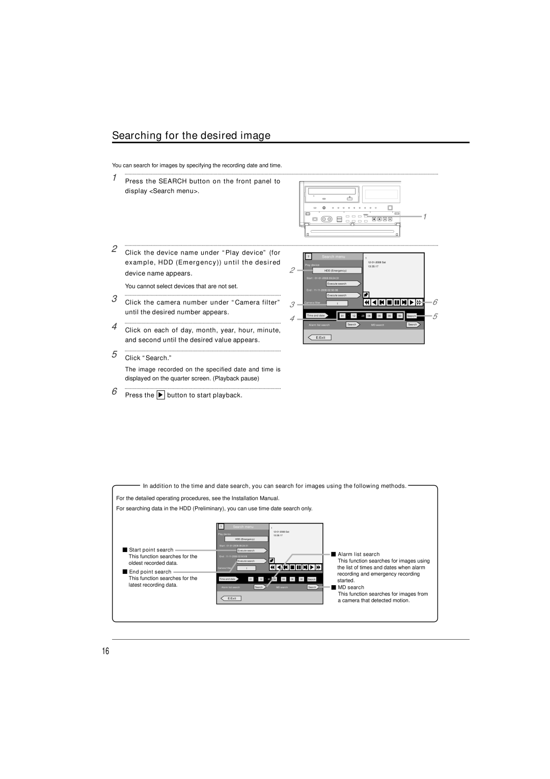 Nikon DX-TL5716E user manual Searching for the desired image, Press Button to start playback 