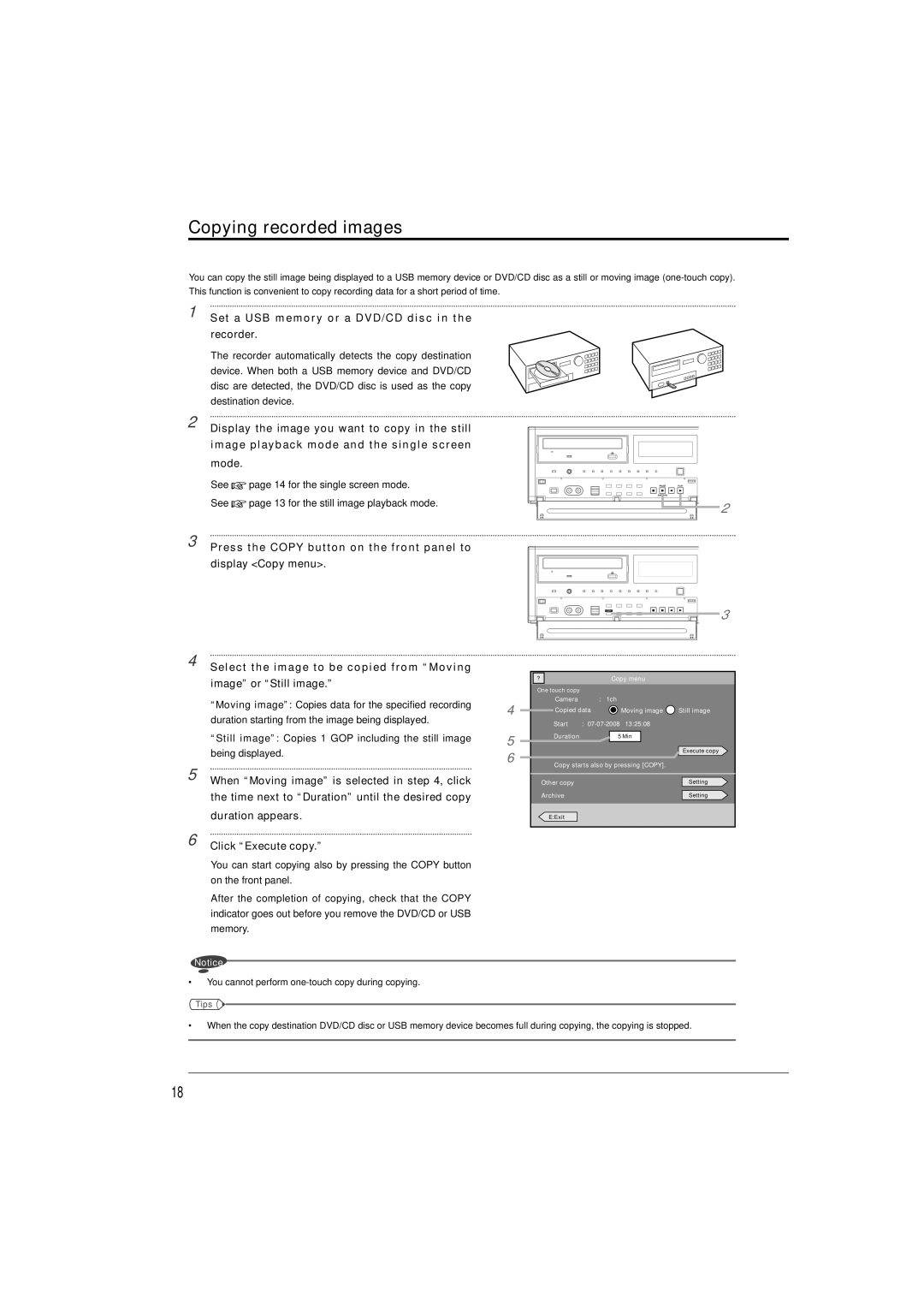 Nikon DX-TL5716E user manual Copying recorded images 