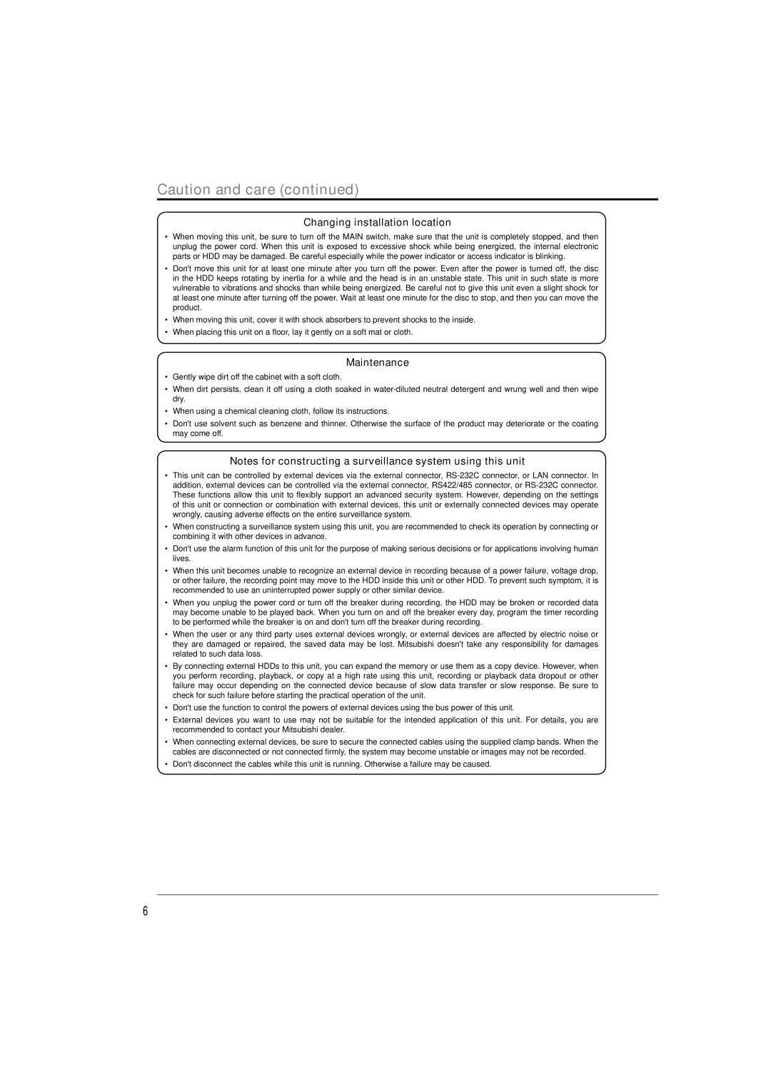 Nikon DX-TL5716E user manual Changing installation location, Maintenance 