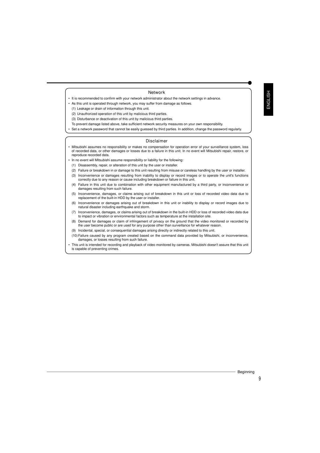 Nikon DX-TL5716E user manual Network, Disclaimer 