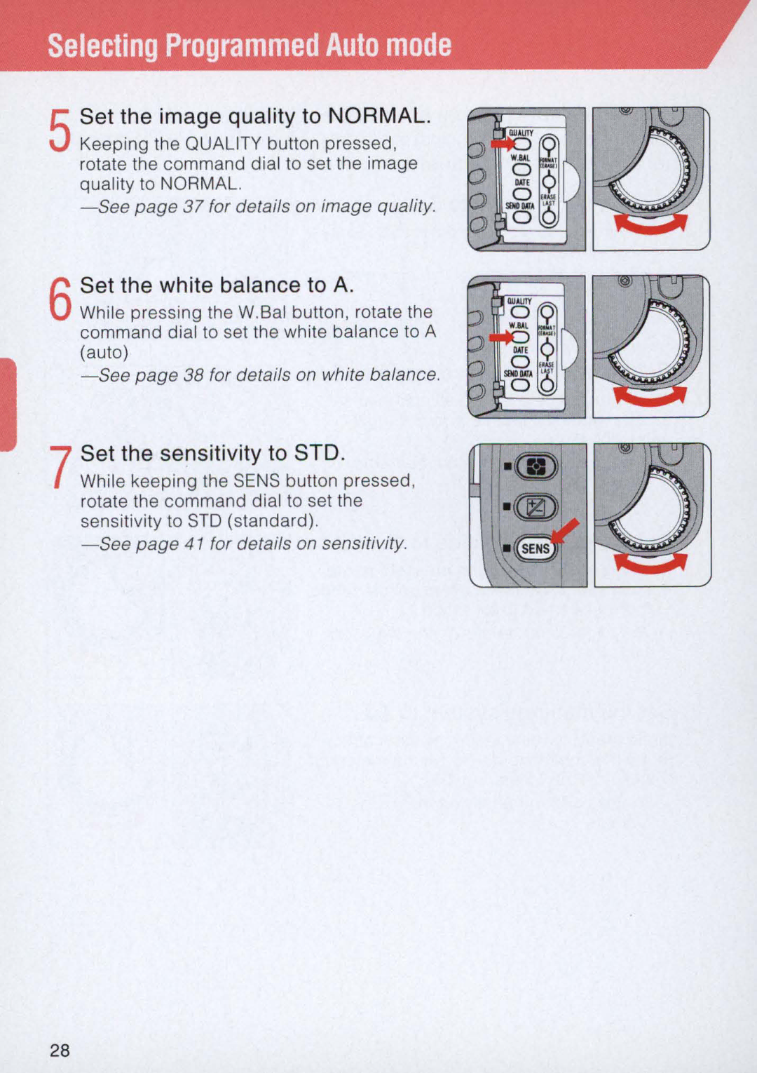 Nikon E2 instruction manual Set the white balance to a, Set the sensitivity to STD 