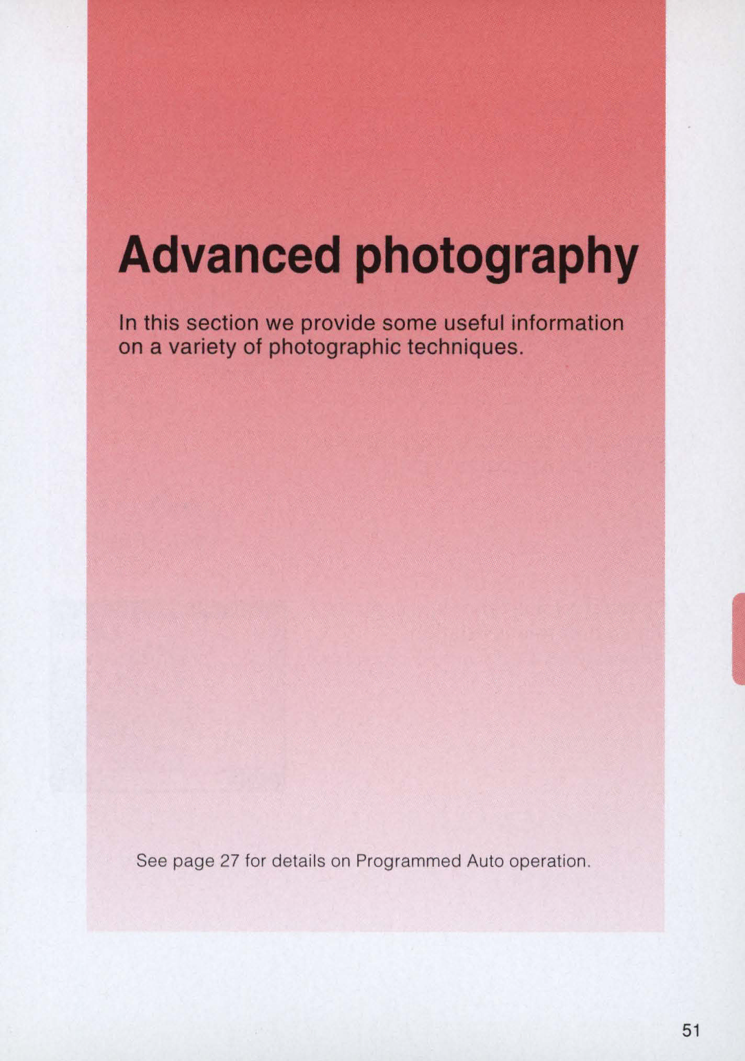 Nikon E2 instruction manual Advanced photography 