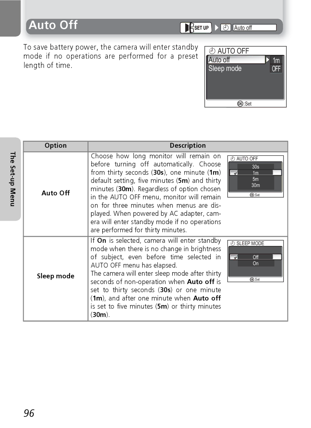 Nikon E5600, E4600 manual Auto Off, Auto OFF, Sleep mode 