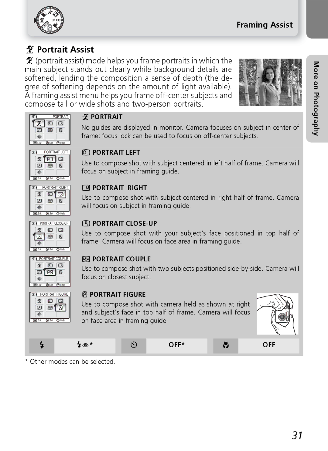 Nikon E4600, E5600 manual Portrait Assist, Framing Assist 